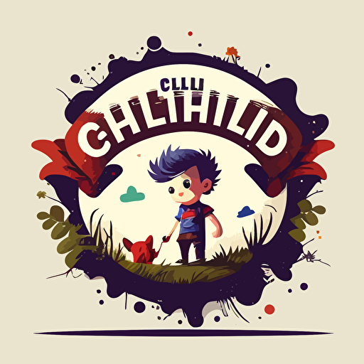 name, logo, childish, vector