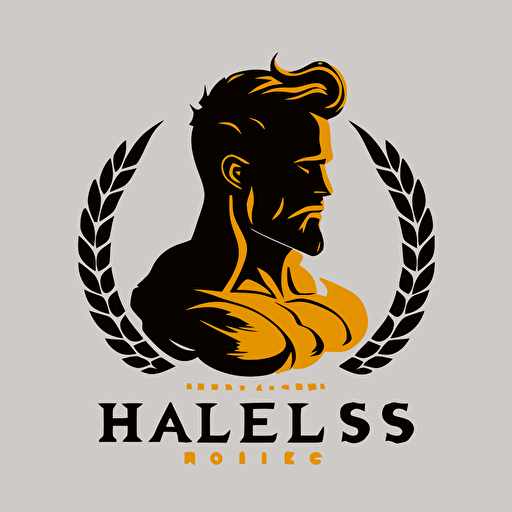 a minimalist vector logo for a hercules themed sports team