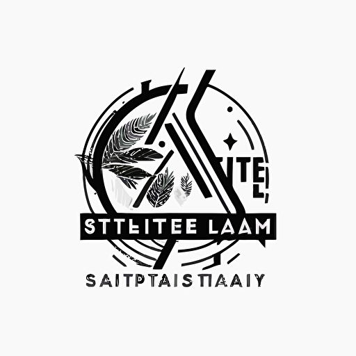 vector style logo minimal design white background