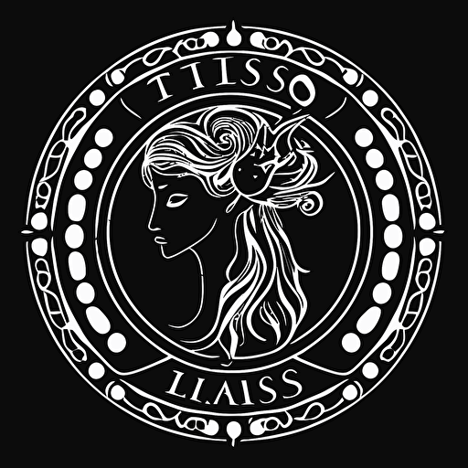 Logo for a new Zodiac sign named "Thalassos The Oceanic" minimal. no text. Vector. Simple. black and white.
