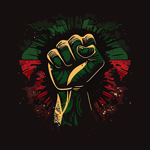 a Logo using all the countries in the Americas made to look like black power fist, Brazil could be the rest of arm vector artwork