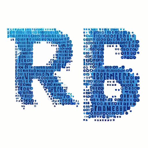 textual logo with the letters "F", "R","E" and "D" in sequence, monospaced programming font, vector, color blue, white background