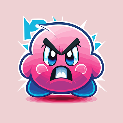kirby angry logo vector