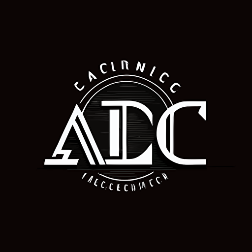 lettering logo with letters ALC, Construction company, Vector logo, minimalist style, no background