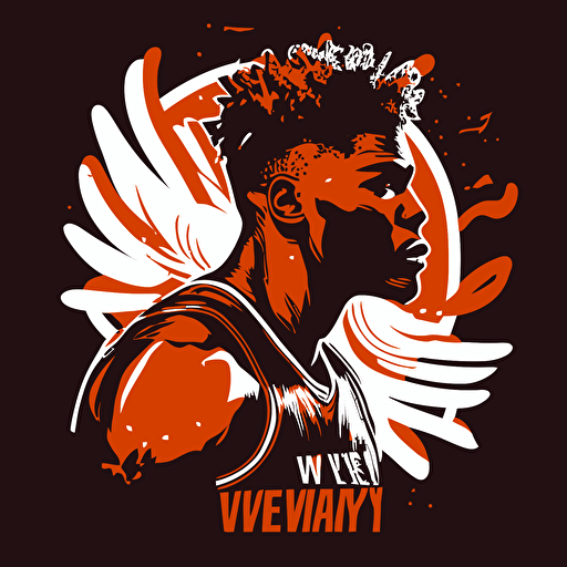 a modern vector basketball logo for French phenom Victor Wembanyama