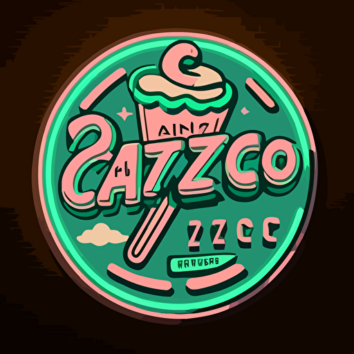 simple, vector art, vector, vector logo, 2d, sign that says "Katz' Co." , Pastel, Neon