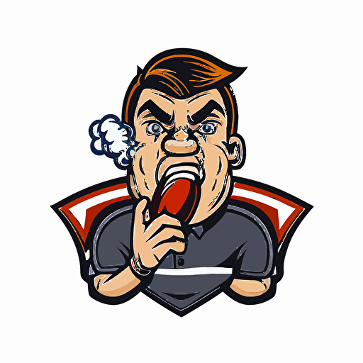 a sports mascot logo of an NFL football blowing a kiss, simple, vector