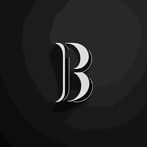 a lettermark logo simple and minimalistic in vectors of the letter B