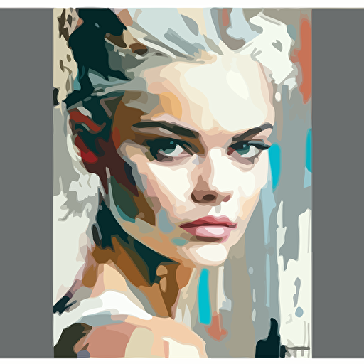 Lorentz Vector, oil painting knife, beautiful pale color,