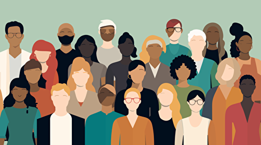 vector image of diverse group of people
