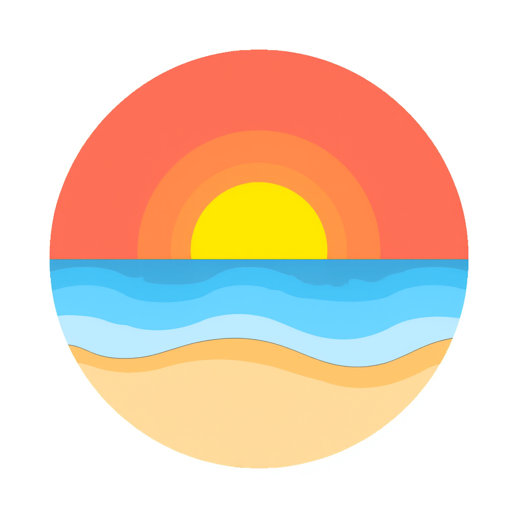 a sunsetting over a beach