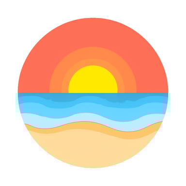 a sunsetting over a beach