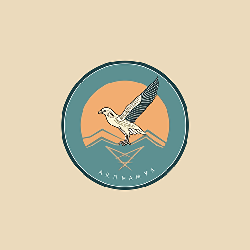 very very minimal logo for a tourism company, mosaic style, Ancient Athens, vectoral