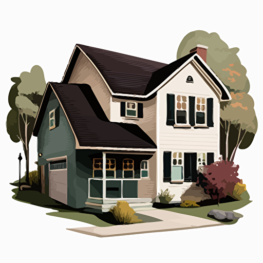 vector image of a single family home