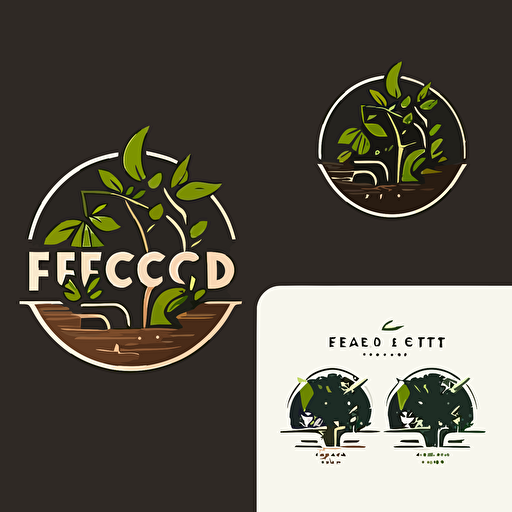 design a logo for project named Eco Vector, minimum details, simple, flat design illustration