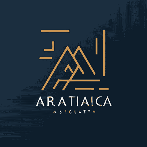 a professional, minimalistic abract 2d logo for an AI consulting firm. vector. Solid colors only.