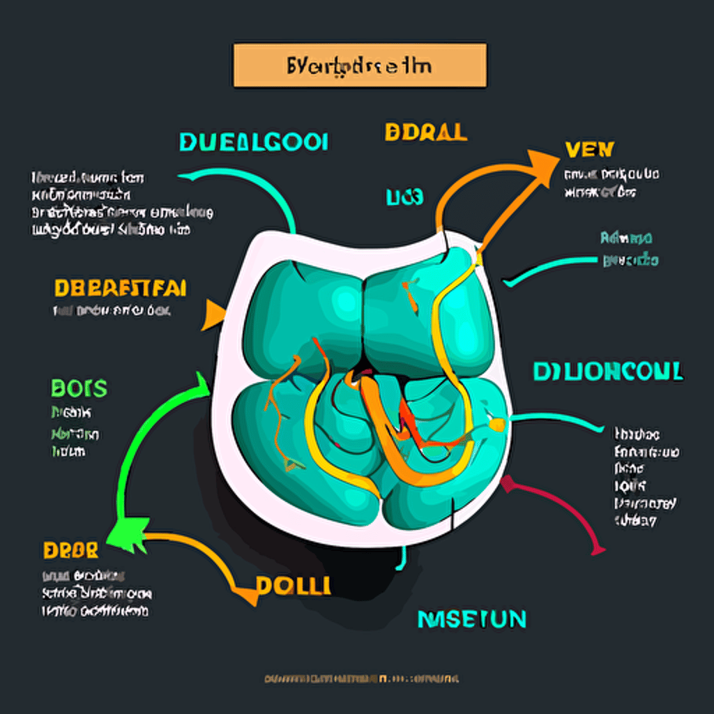 simple scientific vector diagram of IBS bloating