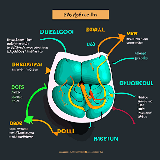 simple scientific vector diagram of IBS bloating