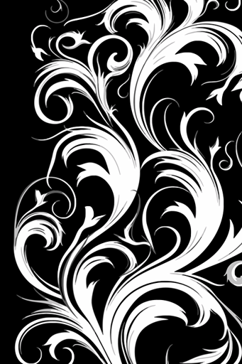 black and white artistic forging pattern, vector