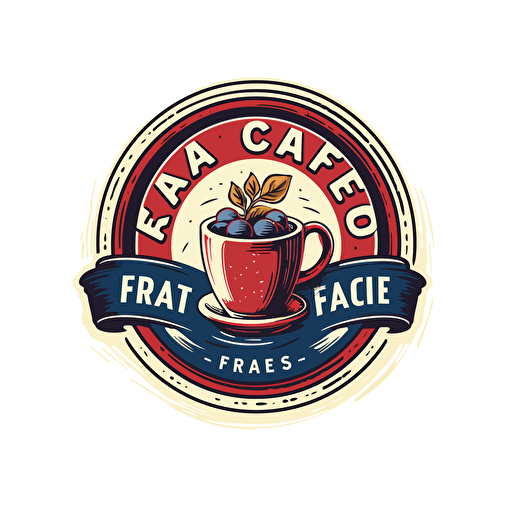 create a logo for a cafe that sell coffee and french pastry. high resolution vector. The logo have a cup of coffee or coffe bean and french pastry element. The overall effect should be a logo that feels both modern or urban lifestyle.