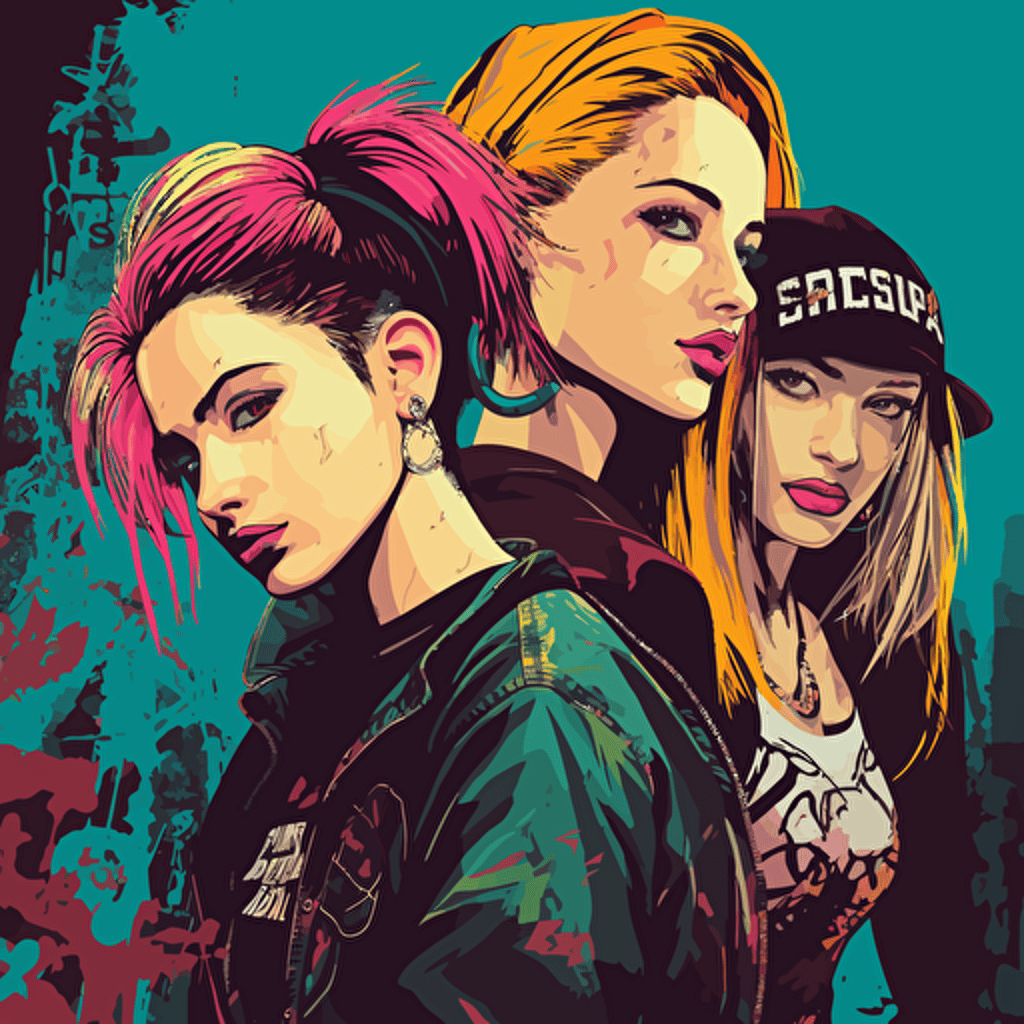 90s grunge hard style aesthetic, punk aesthetic, HD art, vector file