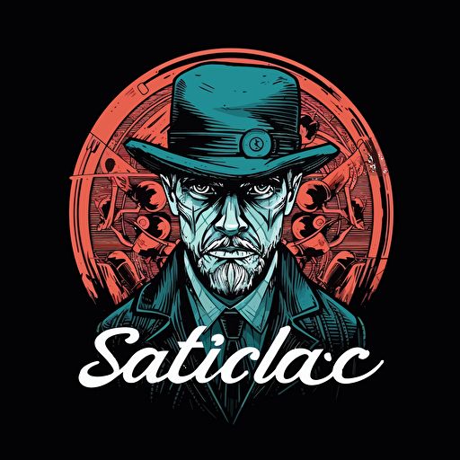 a vector based logo with the word syndicate.art