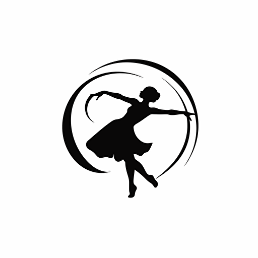 a simple logo for a dance company in the style of massimo vignelli, modern, style, vector, white background, high quality
