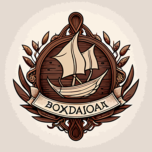 emblem for boathookah, vector simple minimal