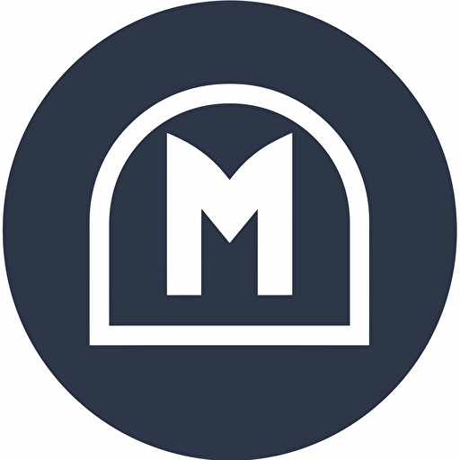 M, letter M, geometric shapes forming the letter M, triangle, circle, square, logo design, simple vector, flat colors
