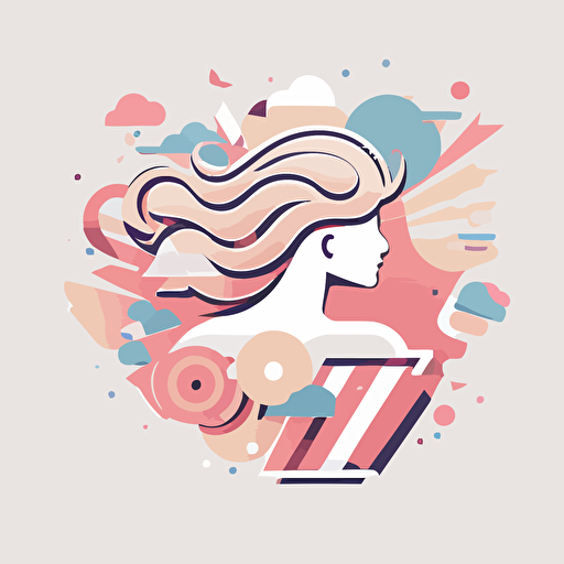 ecommerce, icon, empowerment, pastel, white background, vector