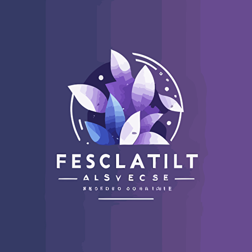 Clean logo, vector style for a tech company who works is to prevent workplace accidents and workplace illness using light purple, dark blue and white colors
