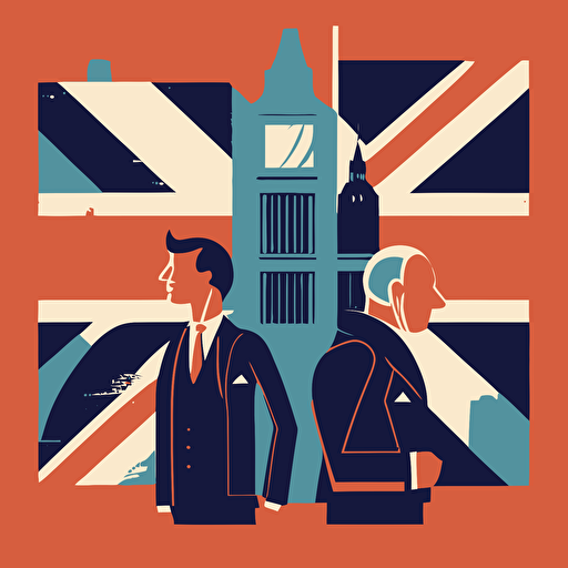 British politics, vector, flat, simple