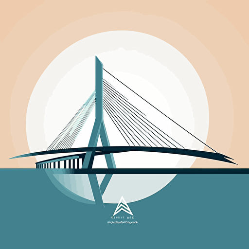 corporate logo of erasmusbrug, clean, simple, modern, business , vector, color shades