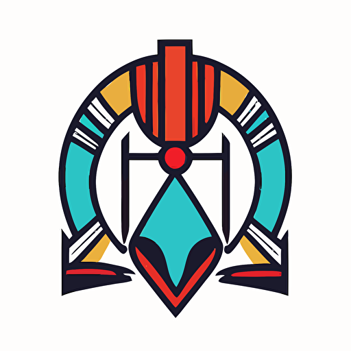 a vector logo with white background for 'multi-ethnic studies' in the style of Paul Rand