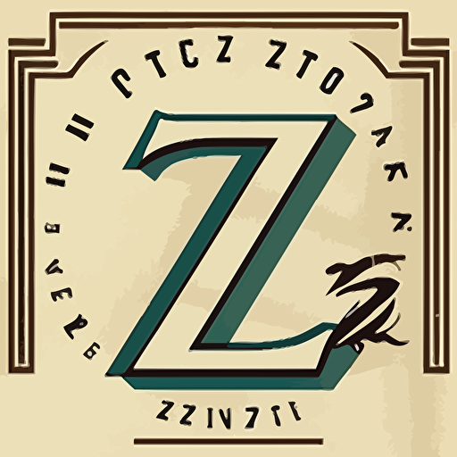 reate a lettermark of letters Z and Z for a fashion company, modern, vector,