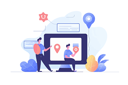 flat vector illustration of an idea turning in to a video