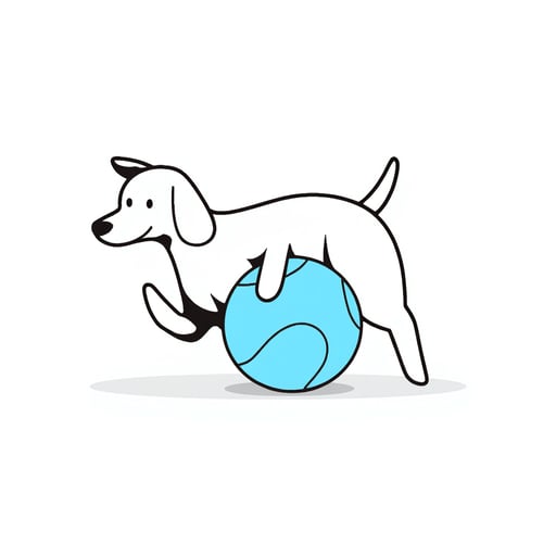 a dog playing with a ball