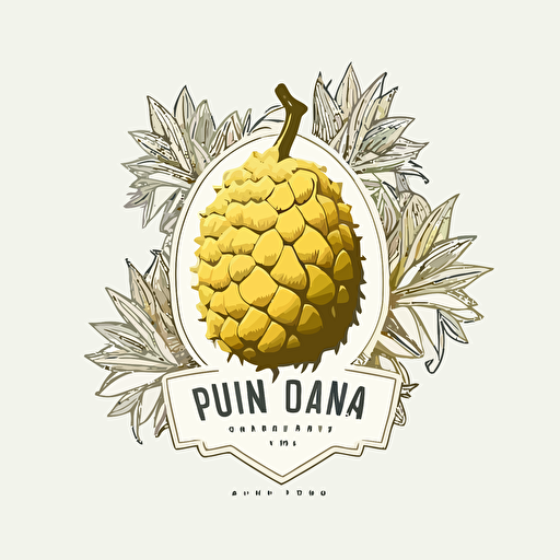 durian tree logo vector simple white background
