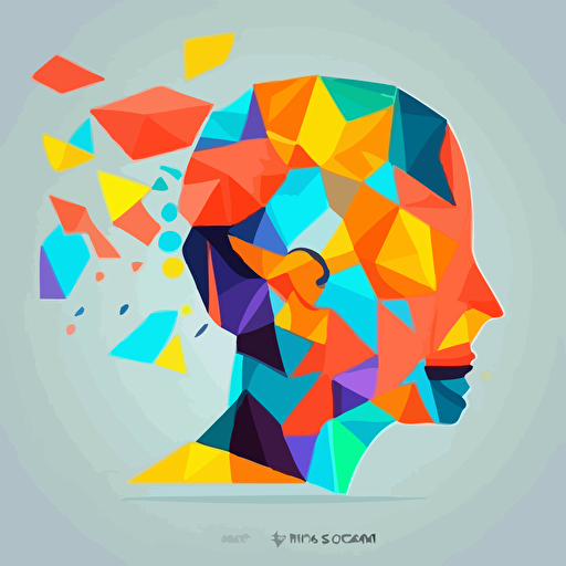 colorful flat vector of psychology
