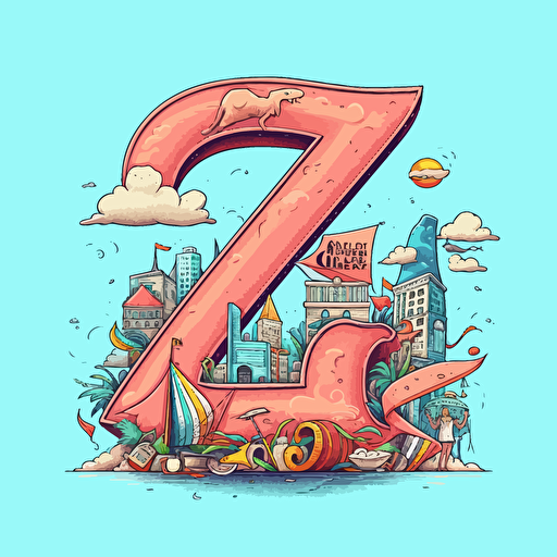 Event maker style vector logo for a C and Z letter,