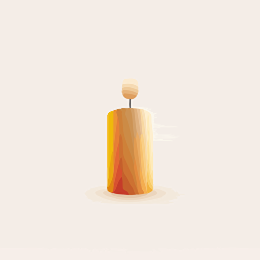 simple logo, vector, icon, candle related, warm colors, white background, no text