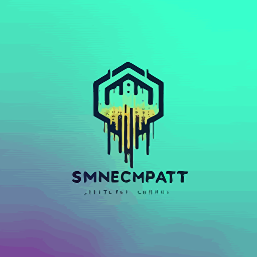 AI tech minimal! clean! corporate smooth simplified! logo cyberpunk singularity vector gradient