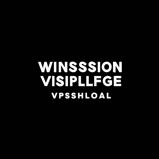 simple minimal logo of a film studio , flat vector style of massimo vignelli, black background
