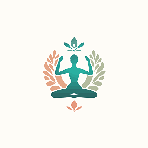 symbol for yoga cards project, very simple logo vector, clean, harmony, white background
