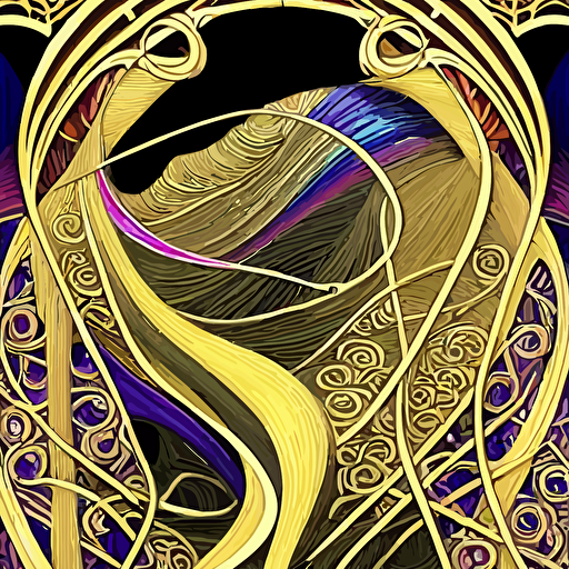 source future growth dramatic elaborate emotive art nouveau styles emphasise beauty transcendental seamless pattern symmetrical large motifs hyper realistic 8k image 3d supersharp flowing shiny twisted rainbow silk cloth curves swirls iridescent black bismuth colors perfect symmetry iridescent high definition sci fi octane render maya houdini light shadows reflections photorealistic masterpiece smooth gradients blur sharp focus photorealistic insanely detailed intricate cinematic lighting octane render epic scene 8 k