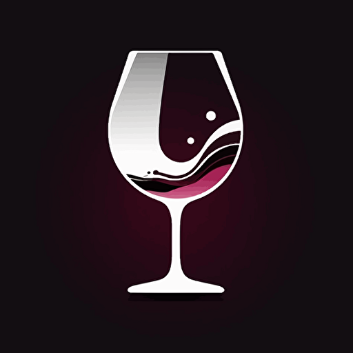 a logo minimalistic, modern, wine glass with spaced for a name, vector file,