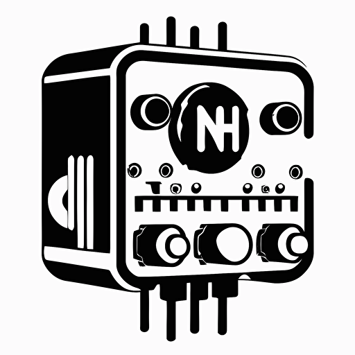 npn transistor, simple vector drawing, black on white