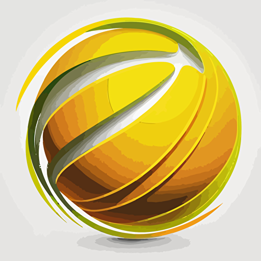 a modern vector sports logo of a tennis ball