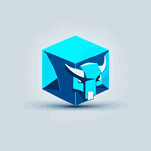 a mascot logo design of a cube with 3 sides minimal simple educational modern vector