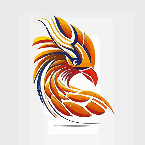 basic detail 3 color vector golden pheasant logo white background